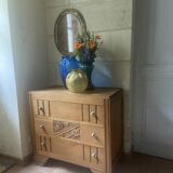 Old Art Deco period chest of drawers in oak