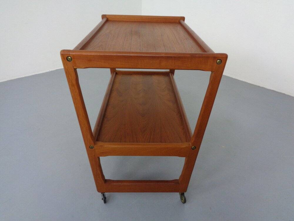 Teak Bar Cart by Holger Georg Jensen for Kubus, Denmark, 1960s
