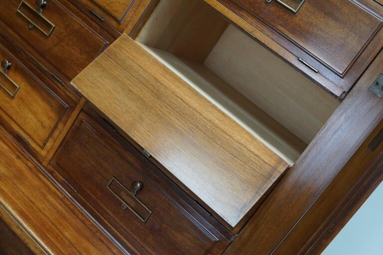 Walnut apothecary furniture France 1920s