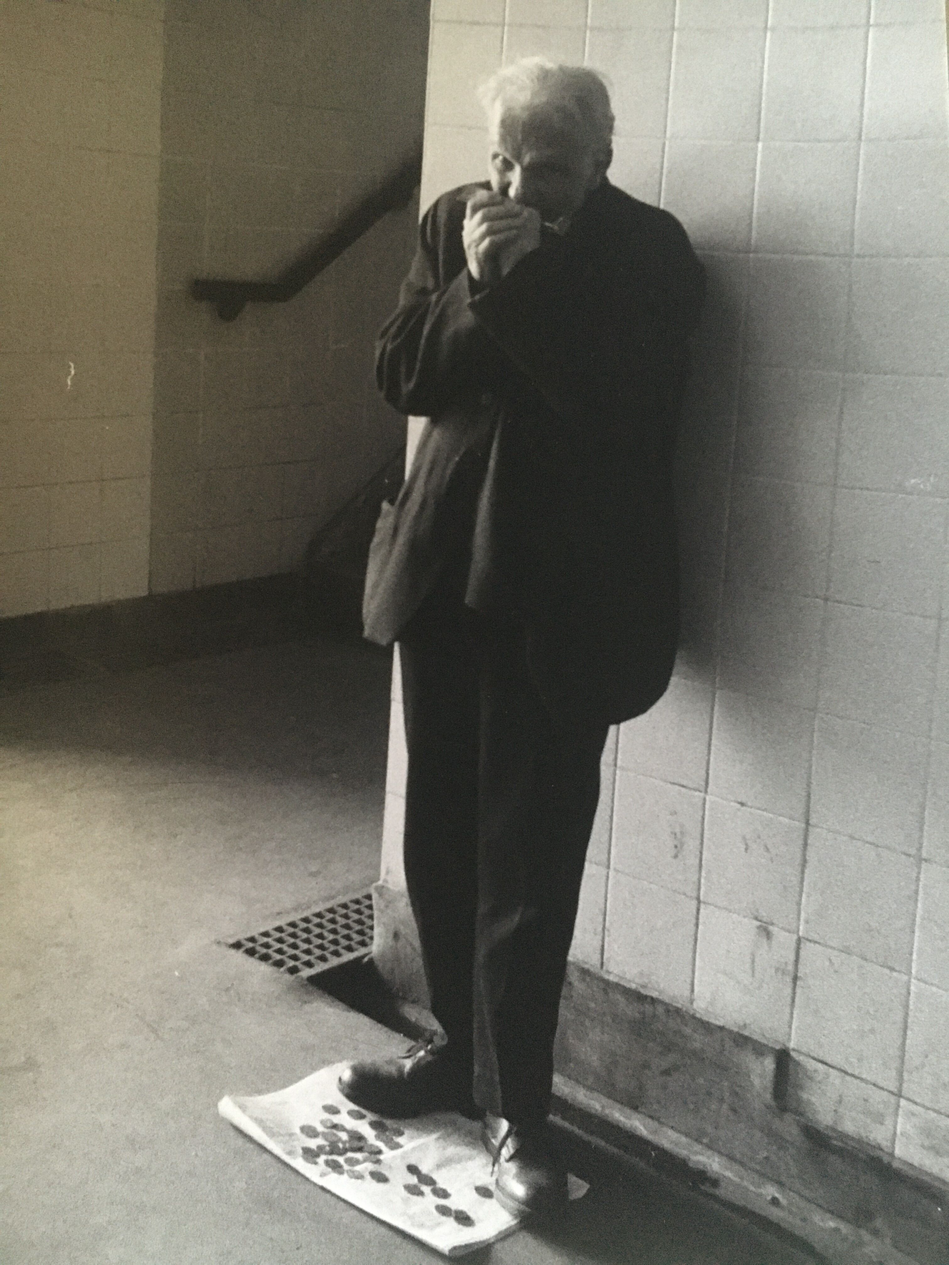 Vintage print from the 1970s street man