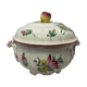 Old soup pot earthenware of the East floral decoration apple XXth