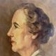 Portrait of a woman in profile from the 19th century