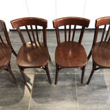 Suite of 4 vintage Baumann bistro chairs