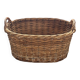 Old rattan and metal basket