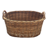 Old rattan and metal basket