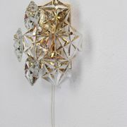 Pair of crystal wall lights by Kinkeldey, Germany, 1970s.
