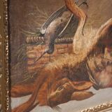 Peinture nature morte gibier, peinture encadrée, peinture ancienne