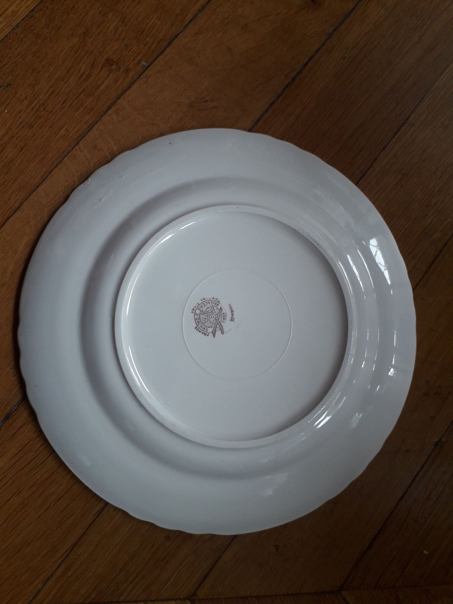 Set of 6 Hermès plates from the Orchies earthenware