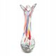 Sekacz vase, mid-century modern, multicolour glass, Huta Krosno, Poland, 1970s