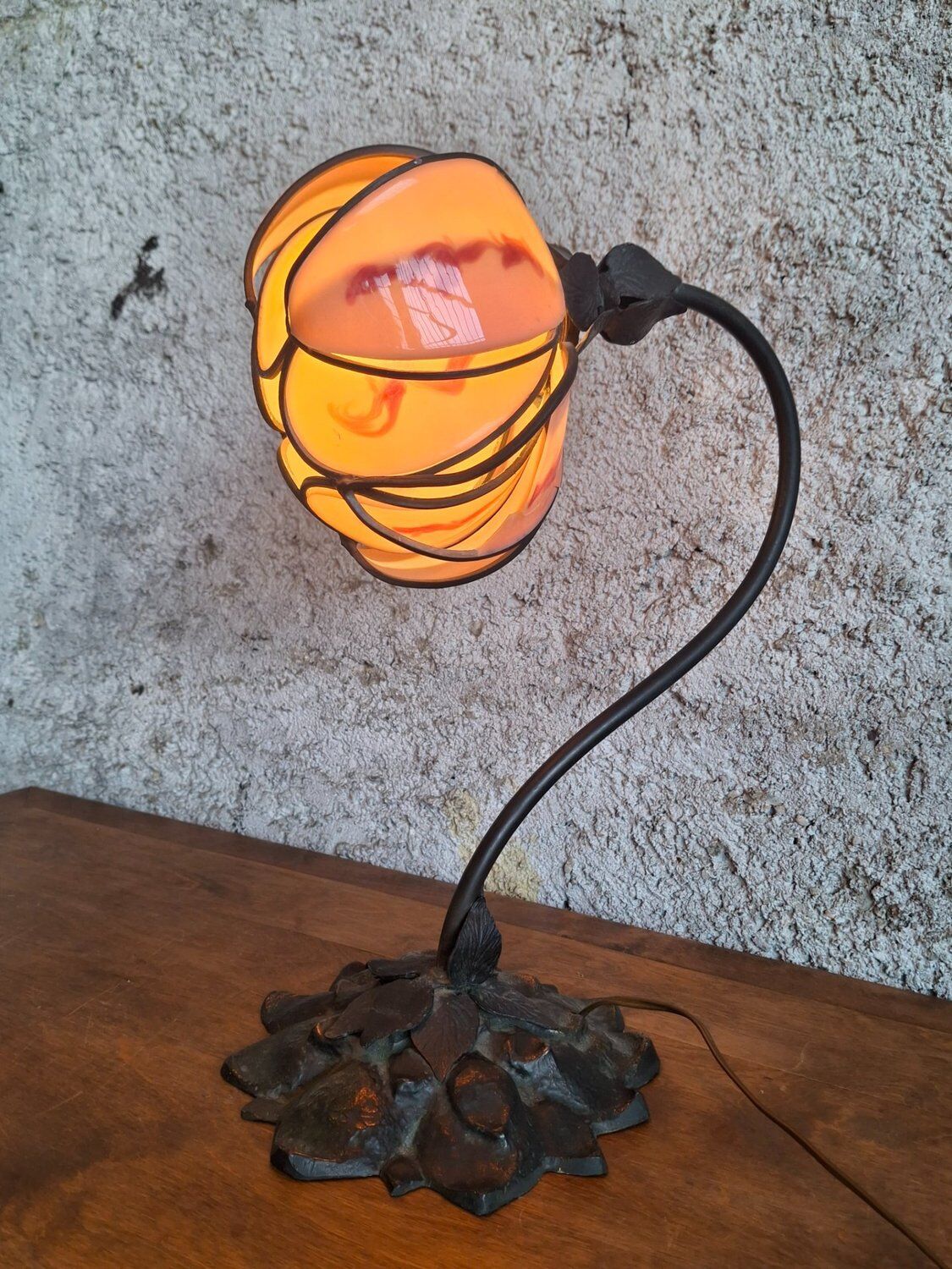 Desk lamp / accent lamp signed Cara Merot, 20th century, inspired by