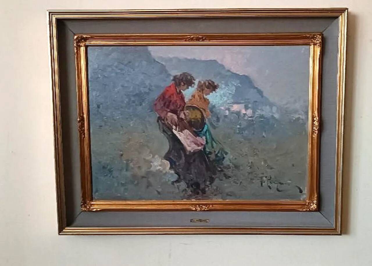 Painting, oil on canvas with frame, 1960s