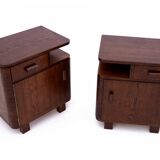 Tables de chevet Art Déco, milieu du XXe siècle, Pologne