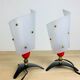 Pair of 50s plastic brass bedside lamps