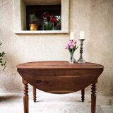 Round dining table.