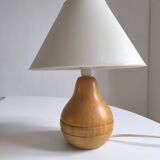 Wooden ball table lamp
