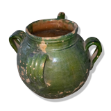 Old glazed pottery for walnut oil of Auvergne origin