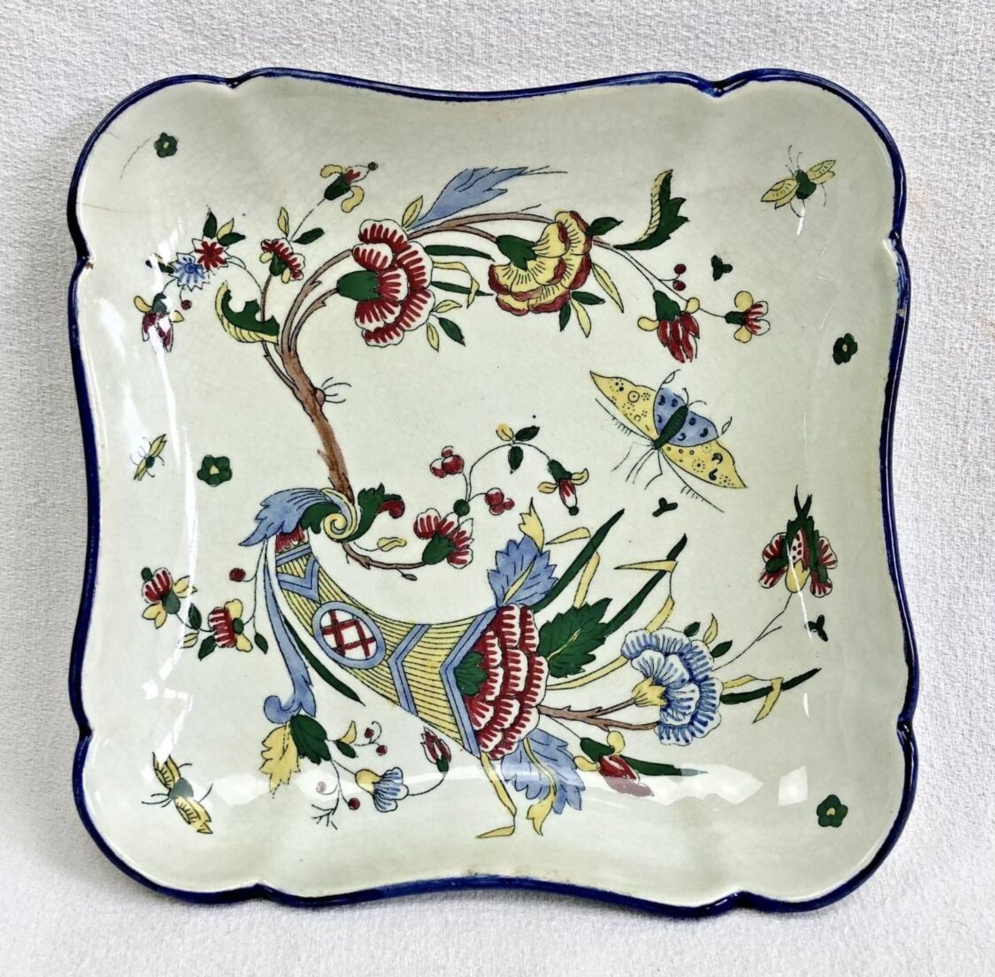 Ancien plat creux Gien corne d’abondance 1875/1935