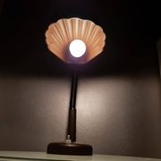 Vintage desk lamp in 1970s brown metal shell