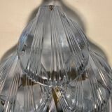 Large Retro Shell Glass Lavender Blue Chandelier