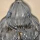 Large Retro Shell Glass Lavender Blue Chandelier