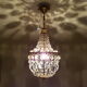 Lustre corbeille en cristal