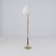 Modern mid-century brass trumpet-shaped floor lamp, Sweden, 1960s.