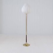 Modern mid-century brass trumpet-shaped floor lamp, Sweden, 1960s.