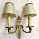 Pair of gold bronze wall light Louis XVI style