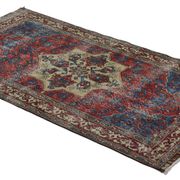 Anatolian handmade vintage rug 222 cm x 117 cm