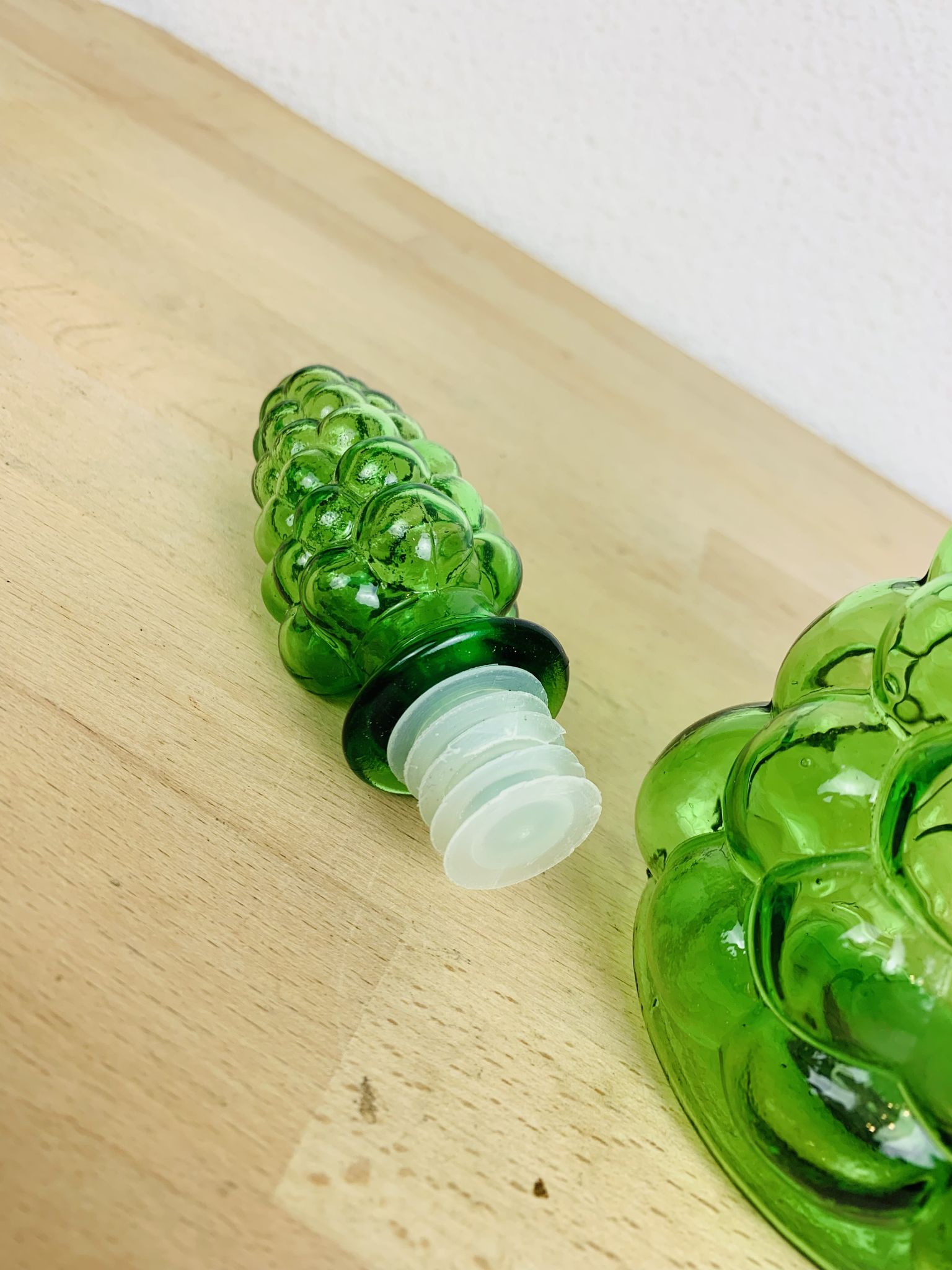 Carafe bouteille italienne verre verte