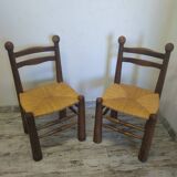 Atypical oak chairs "keels"