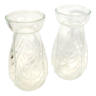 Paire vases vintages bulbes jacinthe