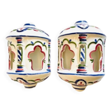 2 Vintage ceramic wall lights