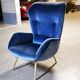 Armchair wingchair shepherdess 50s 60 blue