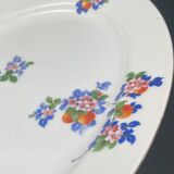 Czech Ceramic Oval Serving and Presentation Dish with Multicolored Flowers Pattern - MLRDP15