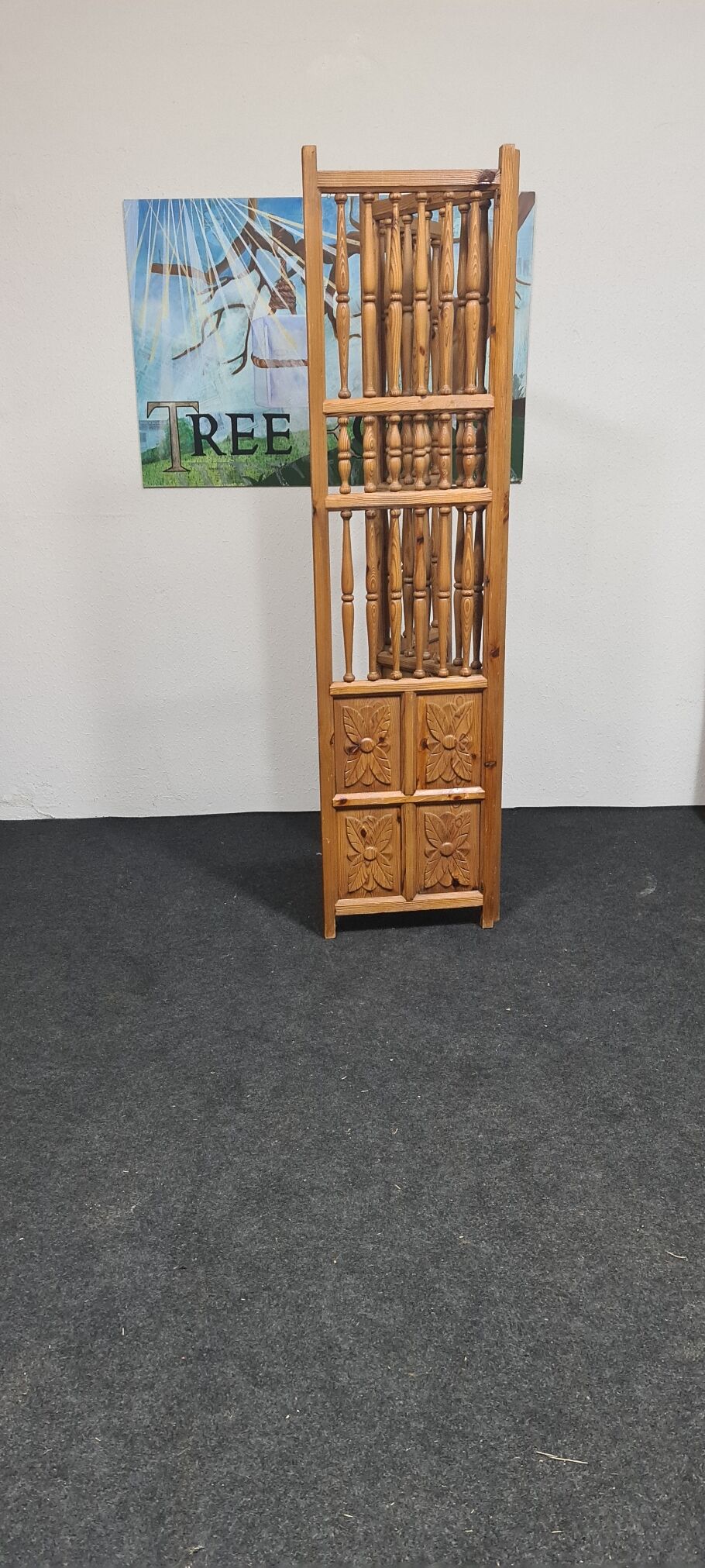 Vintage wooden carved room devider
