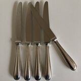 Set of 5 brasserie knives in silver display 1950