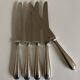 Set of 5 brasserie knives in silver display 1950