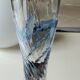 Dorotheenhütte designer vase. Blown glass with smoke swirls/volutes.