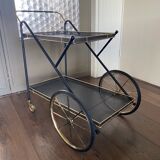 Vintage Italian brass and metal bar cart, 1950s