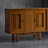 Brutalist Oak Cabinet, Belgium, 1960s
