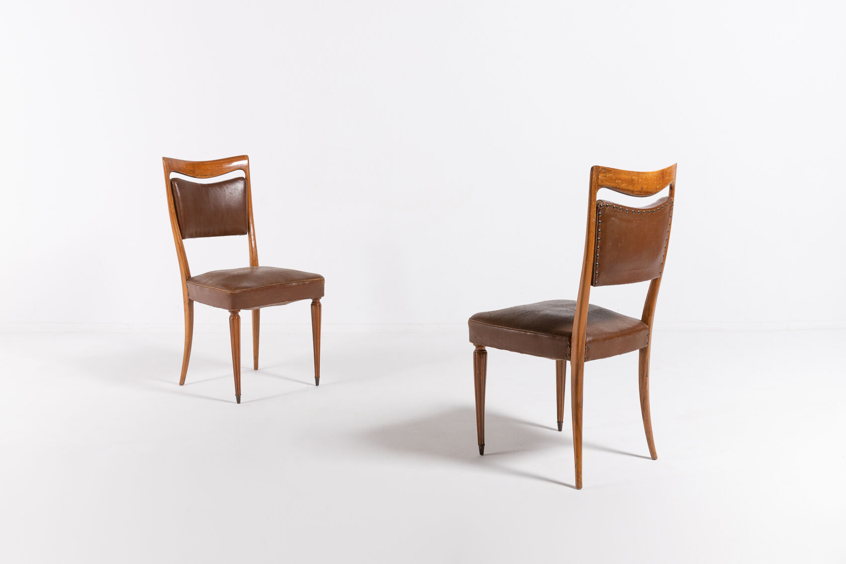 Set of 2 Italian chairs by Vittorio Dassi 1950
