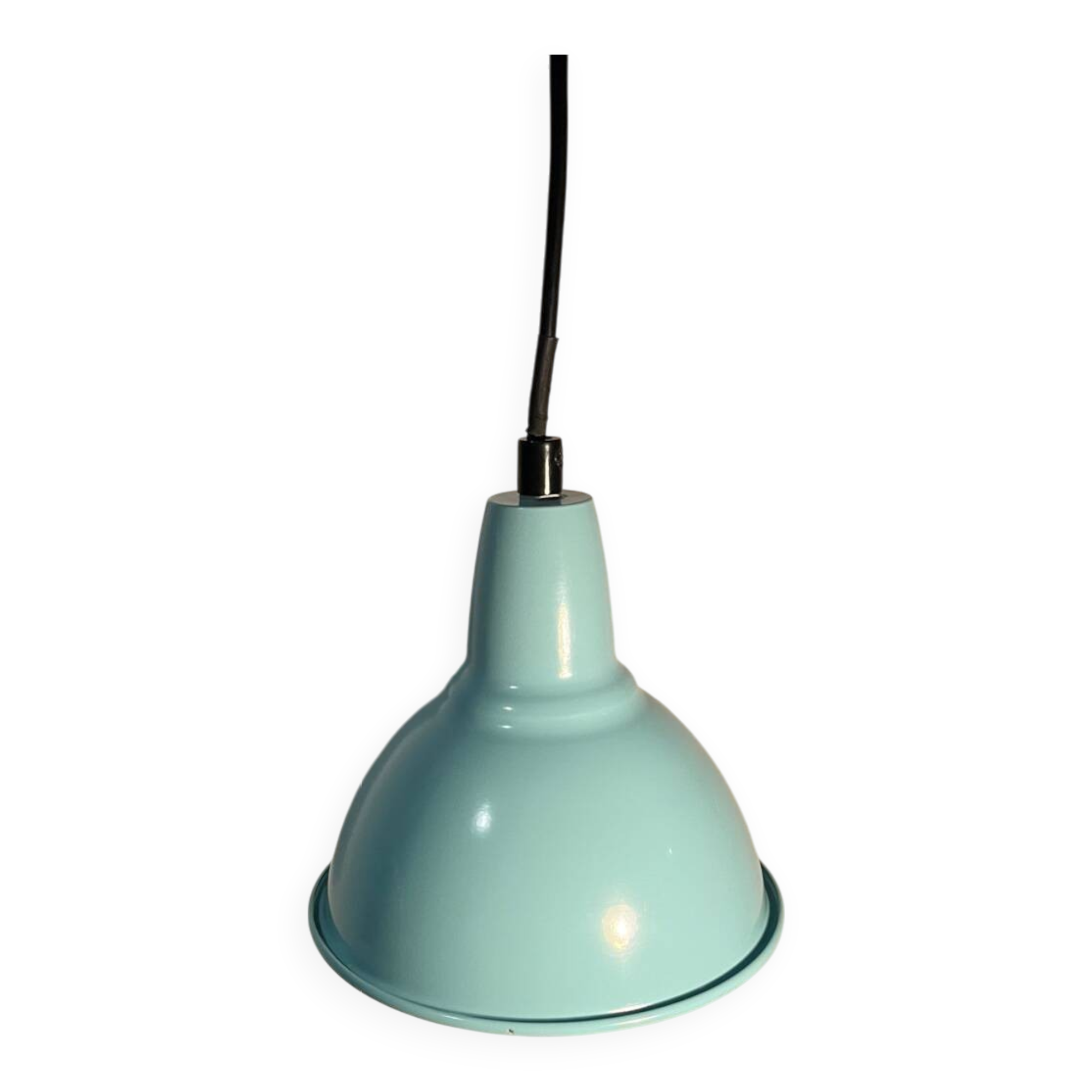 Pastel blue bell pendant light