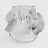 Vase "Vagues" Art Déco En Cristal Signé Lalique, France Années 1960
