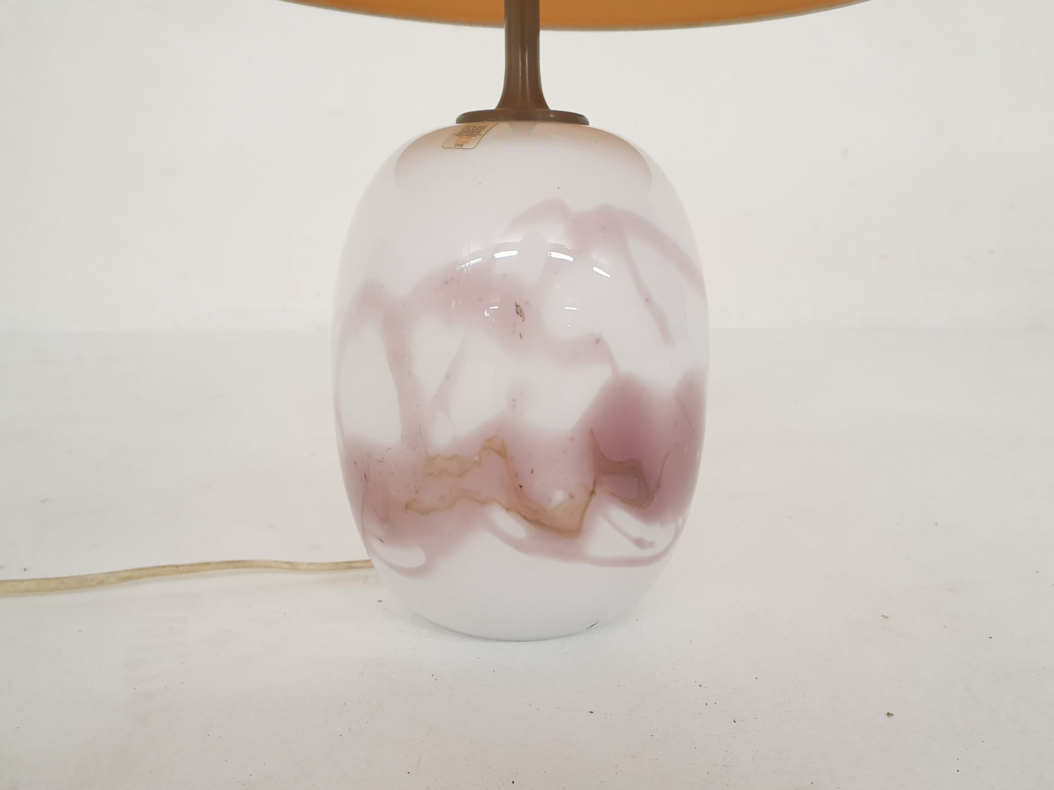 Michael Bang "Sakura" glass table light for Holmegaard, Denmark 1980's