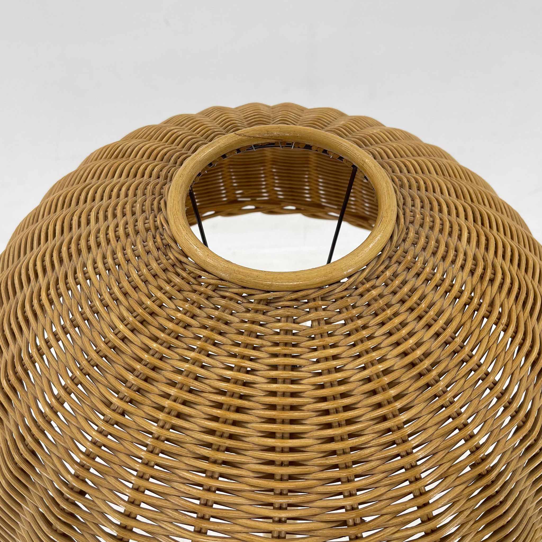 1980's Rattan Floor Lamp, Czechoslovakia