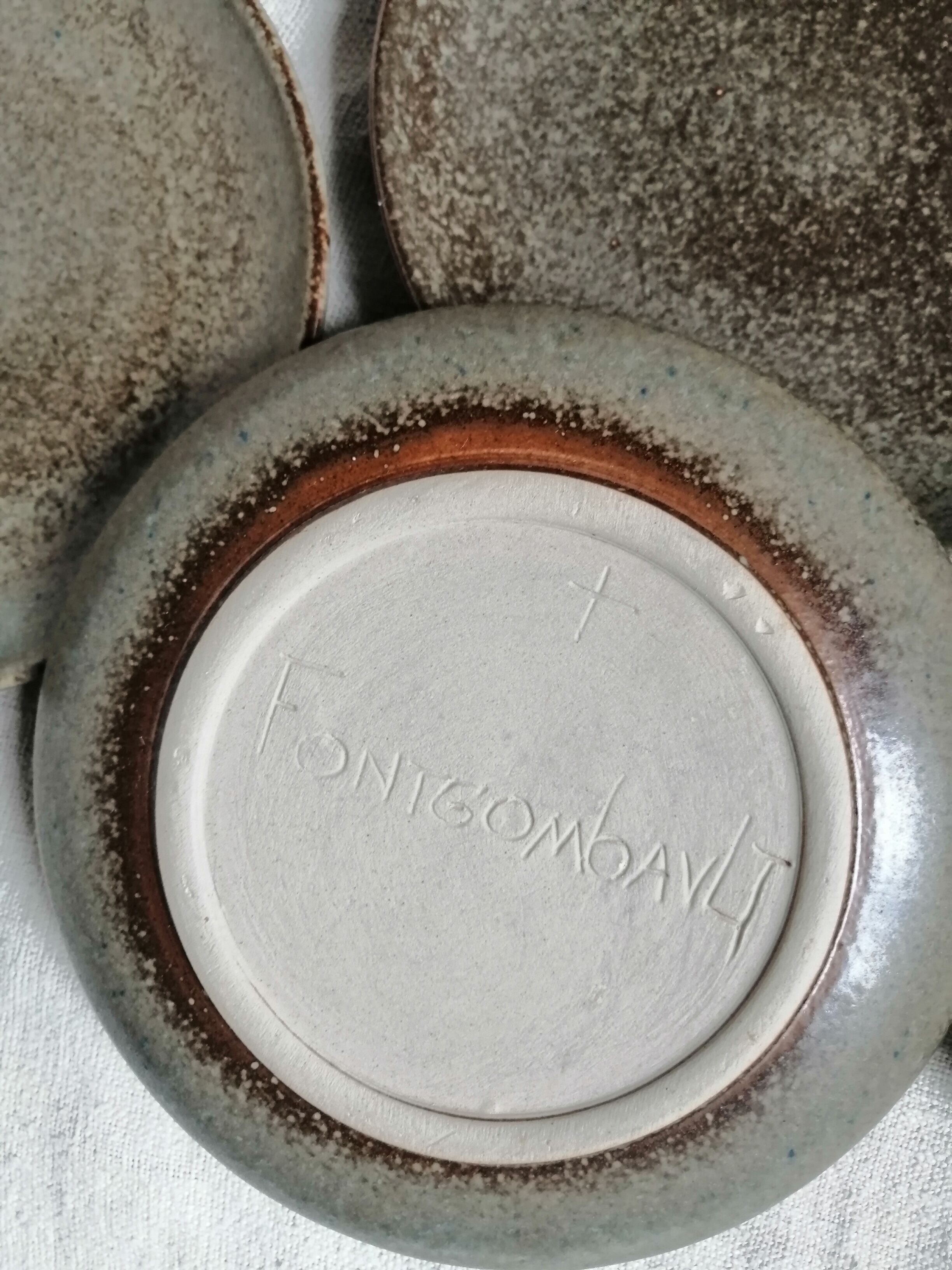 Enamelled sandstone plates Fontgombault Abbey