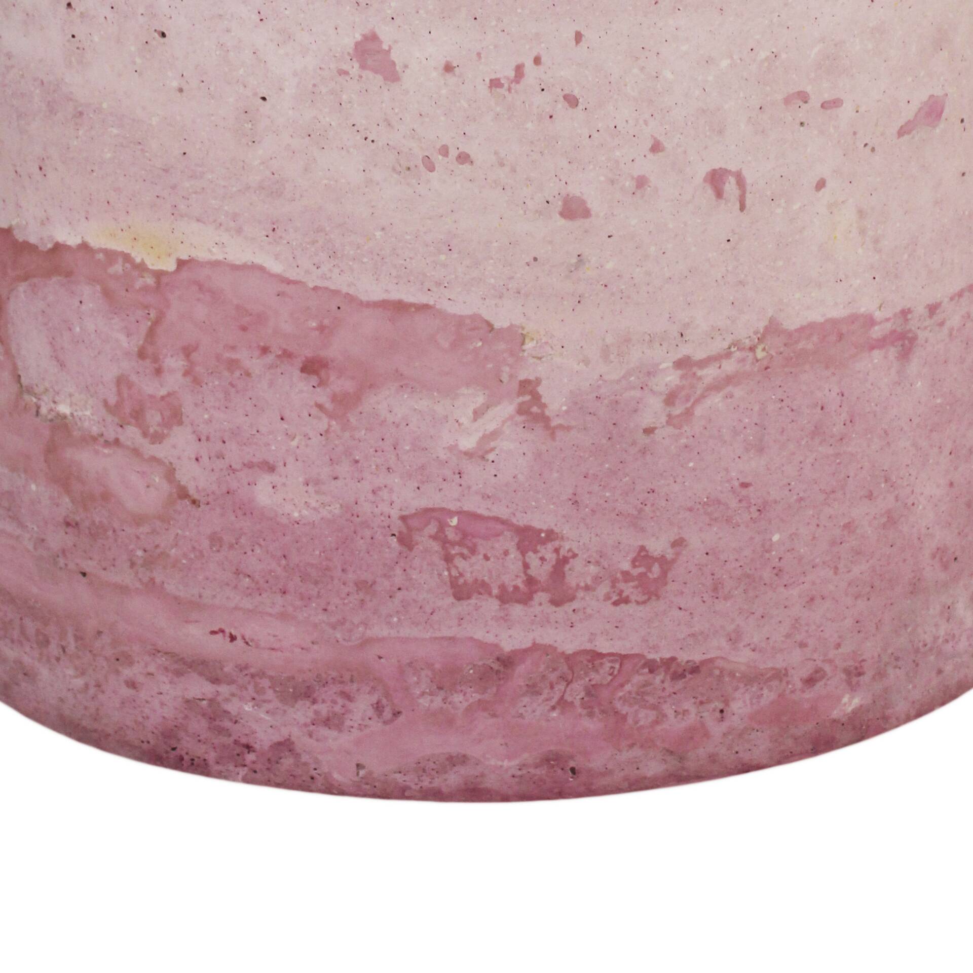 Handmade Contemporary Round Side Table in Stucco Marble, Modern Design