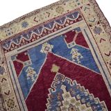 Antique Handmade Wool Oushak Carpet