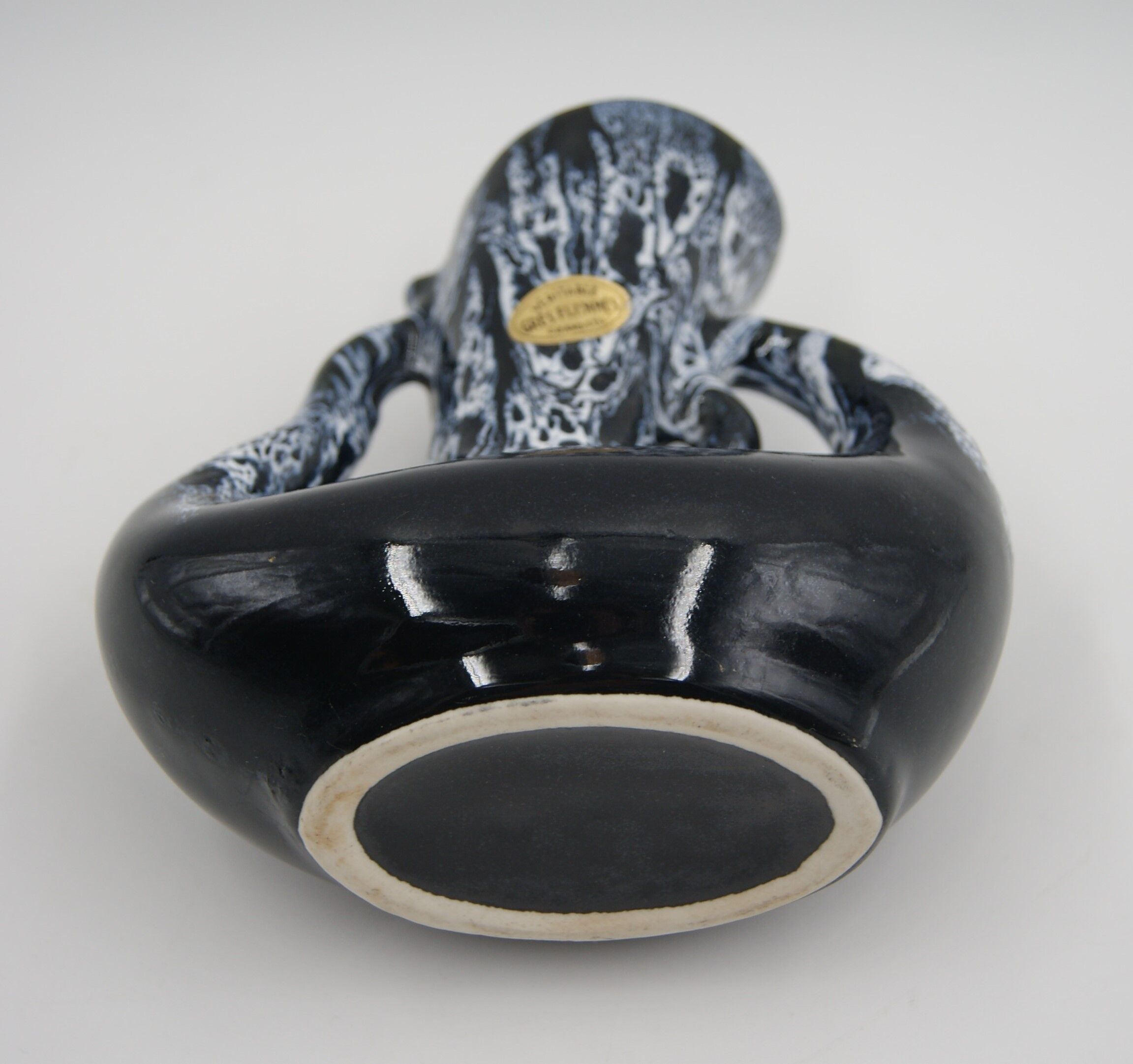 Vintage flamed sandstone vase